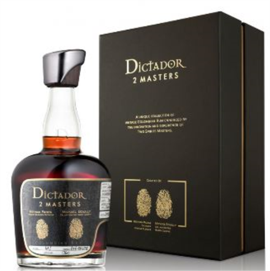 Image sur Dictador 2 MASTERS 39 Years Colombian Rum Hardy Finish 1978 41° 0.7L
